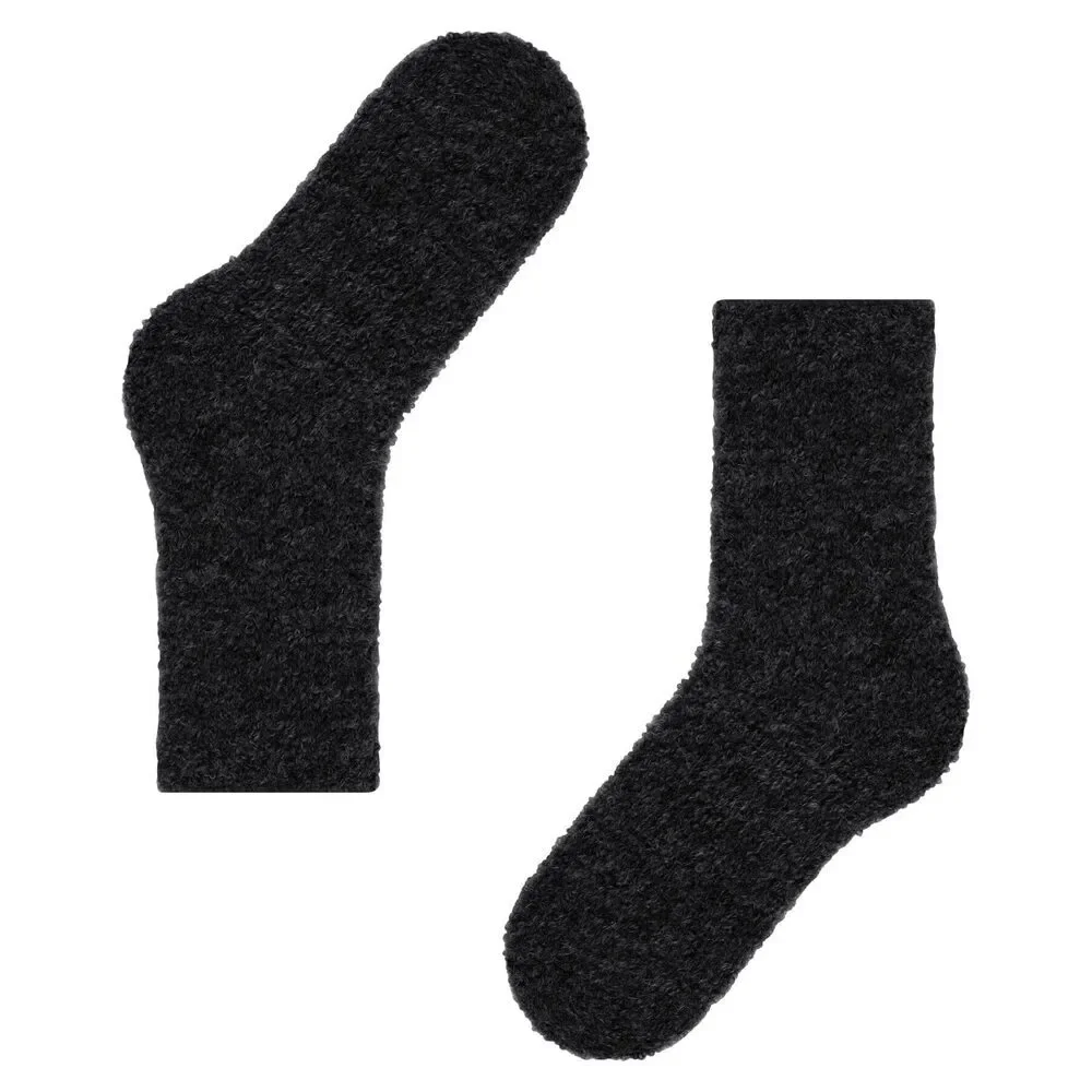 FALKE Women's Fuzzy Black Socks 8-10.5 1 Pair